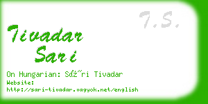 tivadar sari business card